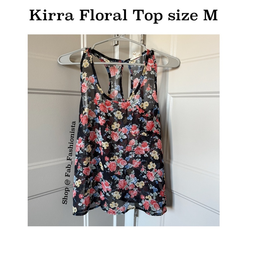 Floral Sleeveless Top size Medium